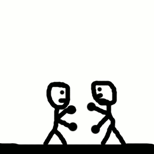 an animation of a punch