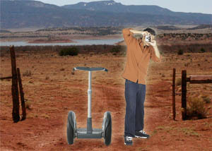 Segway on the ranch