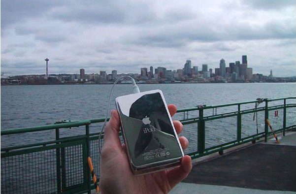 An iPod on the Seattle ferry